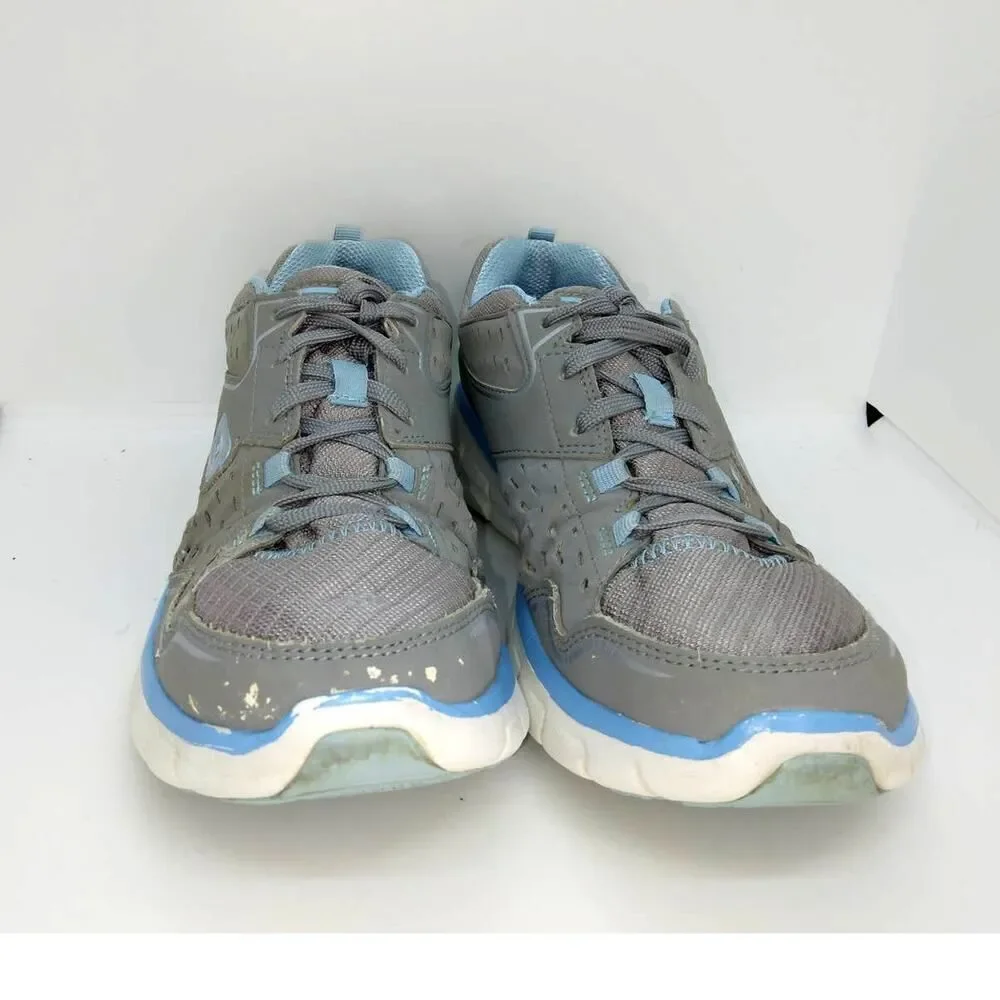 Skechers Sport Women's Pre-owned Gray Lace Up Sneakers - sz. 8 1/2